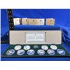 Image 1 : Calgary 1988 Olympic 10 Coin Set - $20.00 Proof Coins - .925 Silver
