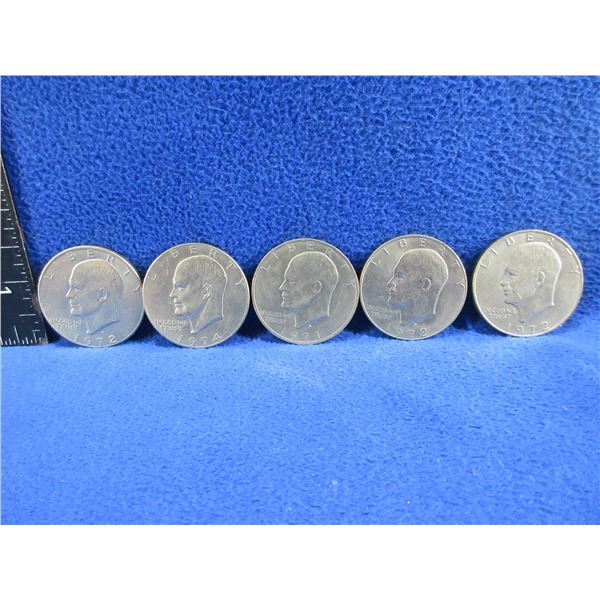 5 - USA One Dollar Coins - 1971, 1972 x 3, 1974