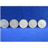 Image 1 : 5 Canadian 25 Cent Coins - 1952, 1955, 1957, 1960 (.800 Silver), 1968 (.500 Silver)