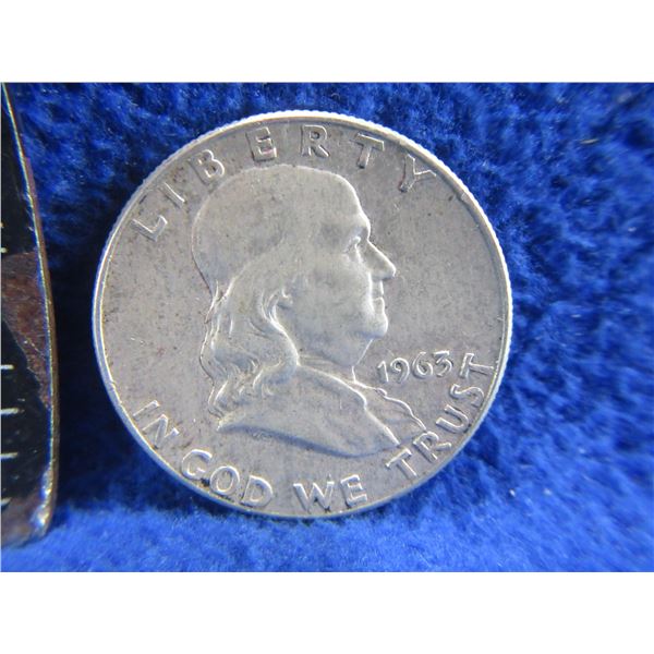 1963 USA "Franklin Half Dollar" - .900 Silver