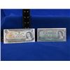 Image 1 : 2 Canadian One Dollar Bills - 1954 and 1973