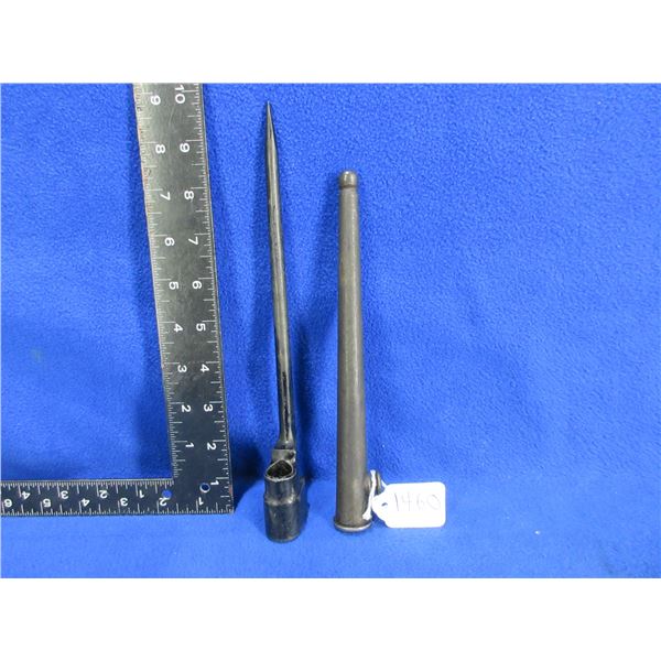 Lee Enfield No. 4 Mk II Spike Bayonet with Scabbard