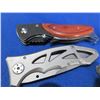 Image 2 : 4 Folding Pocket Knives - 3 are Lock Blade, 1 is Swiss Style w/ Sheath