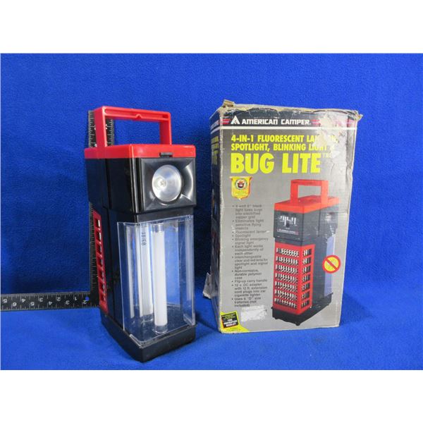 American Camper 4-In-1 Fluorescent Lantern, Spotlight, Blinking Light & Bug Lite