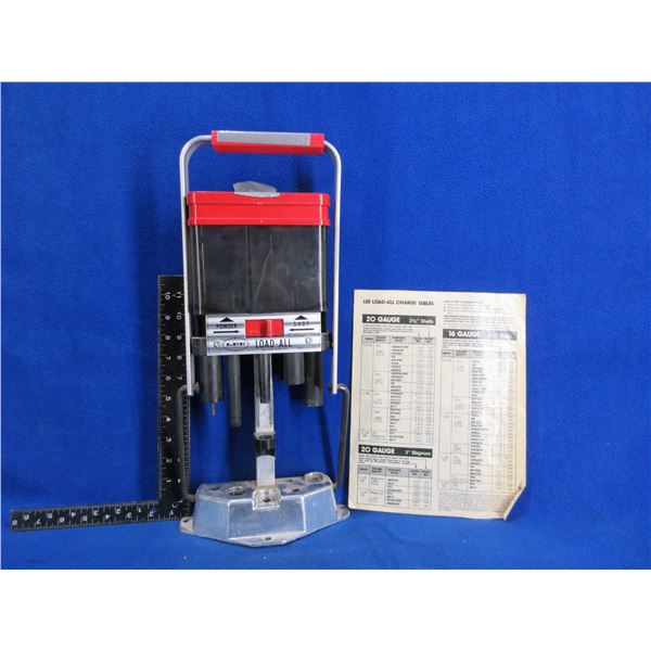16 Gauge Lee Load-All Shotshell Reloading Press w/ Charge Table Chart