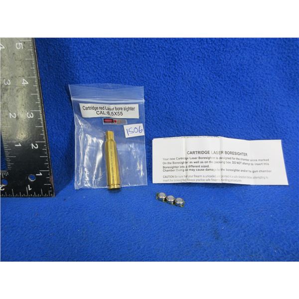NEW - 6.5X55 Cartridge Red Laser Bore Sight with Batteries