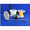 Image 1 : Dupont 40 lb & Cabela's 2 lb Test Bulk Line, Mudville Catmaster Reel & Ice Scoop