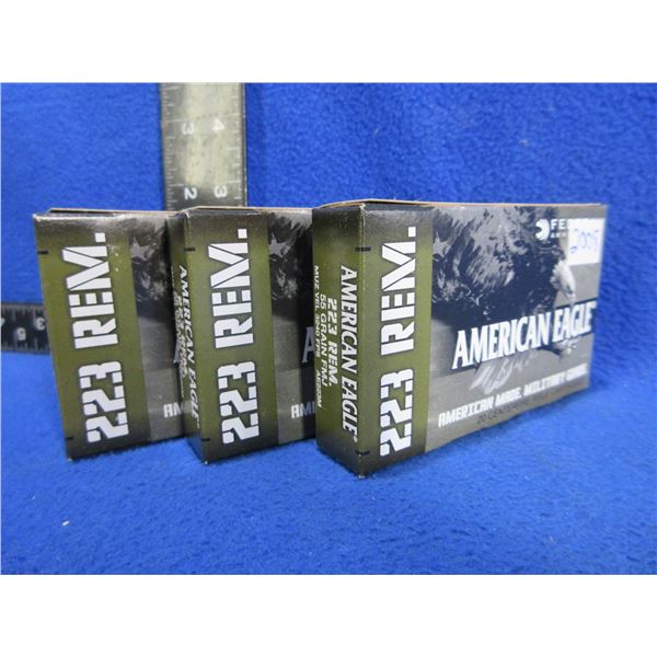 223 Rem. 55gr FMJ Federal Cartridges (Pick Up or Ship by UPS Only)