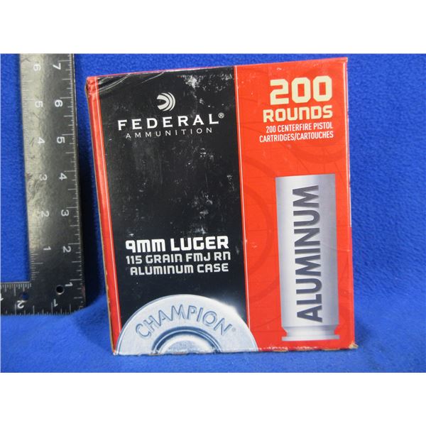 9MM Luger 115gr FMJ RN Aluminum (Pick Up or Ship by UPS Only)