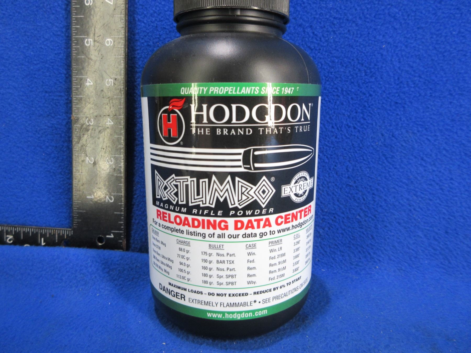 Hodgdon Retumbo Magnum Rifle Powder (Pick Up or Ship by UPS Only)