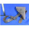 Image 1 : Vintage Leather Belt w/ Holster - Belt is 46" Total Length