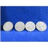 Image 1 : 4 Canadian 25 Cent Coins - .800 Silver - 1946, 1958, 1961, 1965