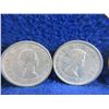 Image 5 : 4 Canadian 25 Cent Coins - .800 Silver - 1946, 1958, 1961, 1965