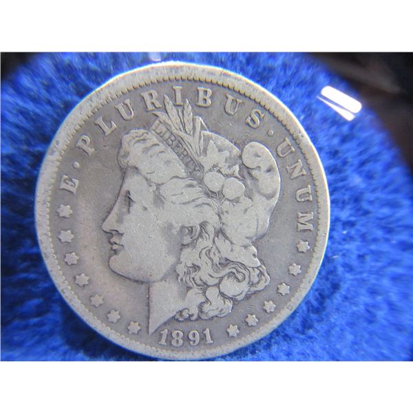 1891 USA One Dollar "Morgan Dollar" - .900 Silver
