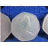 Image 6 : 4 United Kingdom 50 New Pence Coins - 1969, 1978, 1980, 1982