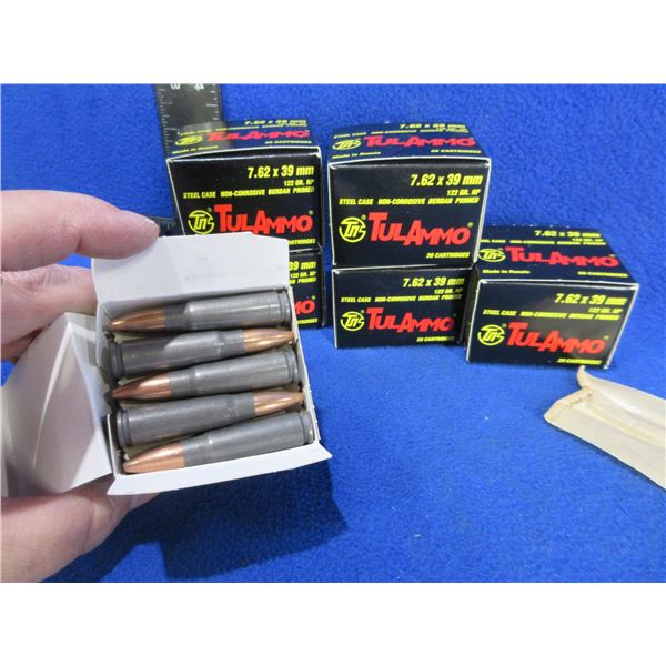 7.62X39 122gr HP TulAmmo Cartridges (Pick Up or Ship by UPS Only)