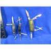 Image 1 : 3 Folding Pocket Knives - 2 are Key Chain Style w/ Flashlights