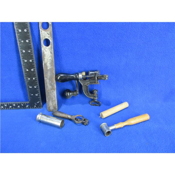 Lot of Misc. - 12 Ga. Hand Loader, Powder Measure, Primer Seater, Etc.