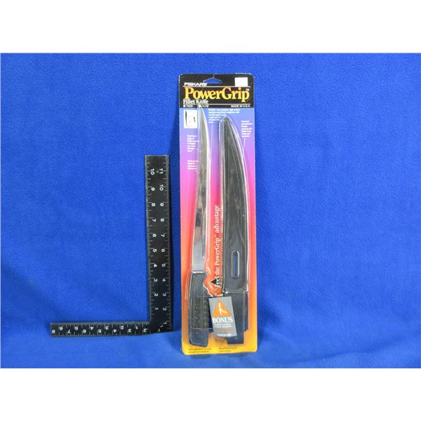 Fiskars Power Grip Fillet Knife w/ Sheath - 10" Blade - New Old Stock