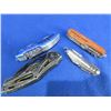 Image 1 : 4 Folding Blade Pocket Knives - 3 Swiss Style, 1 Lock Blade
