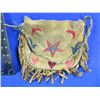 Image 2 : Native American Leather Hand Bag with Fringes and Embroidery