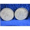 Image 2 : 12 Canadian 10 Cent Coins - .800 Silver - Ranging 1952 - 1962