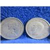 Image 5 : 4 Canadian 25 Cent Coins - .800 Silver - 1943, 1958, 1963, 1968