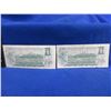 Image 4 : 2 Canadian One Dollar Bills - 1973 x 2