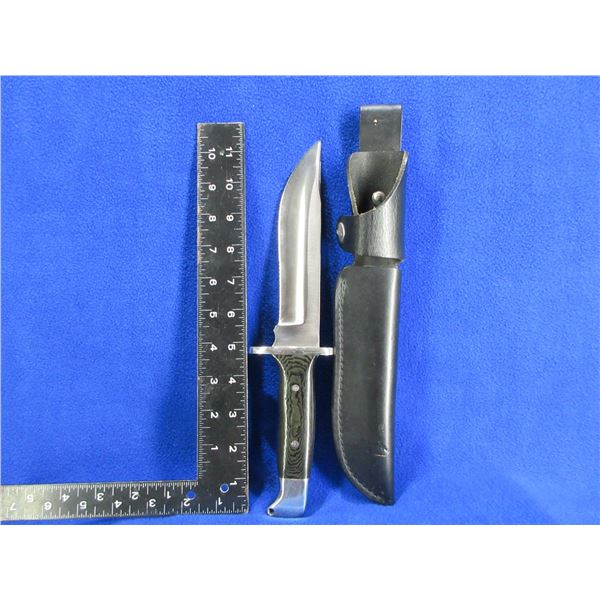 Buck # 124 Frontiersman Fixed Blade Hunting Knife w/ Leather Sheath