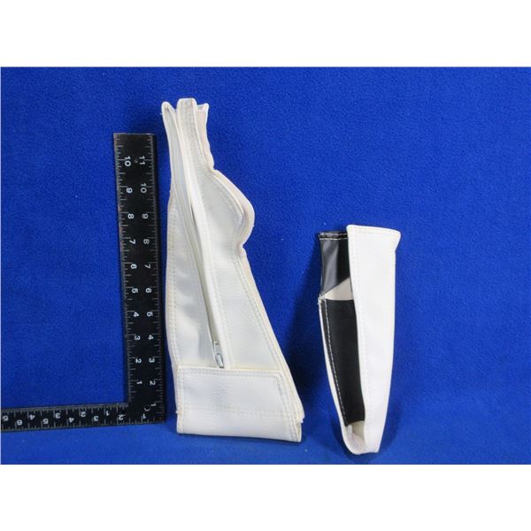 White Leather Gun Chaps by Kane for Remington Model 6