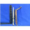 Image 1 : Dagger with Brass Handle & Incorrect Leather Sheath - 6 1/4" Blade
