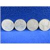 Image 1 : 4 Canadian 25 Cent Coins - .800 Silver - 1942, 1944, .500 Silver - 1968 x 2
