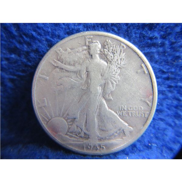 1945 USA "Walking Liberty Half Dollar" - .900 Silver