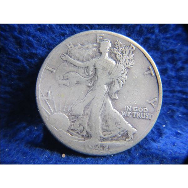 1942 USA "Walking Liberty Half Dollar" - .900 Silver