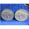 Image 1 : 2 USA Five Cent Coins "Buffalo Nickel" - 1936 and Illegible