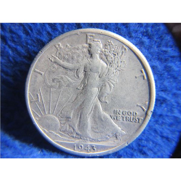 1943 USA "Walking Liberty Half Dollar" - .900 Silver