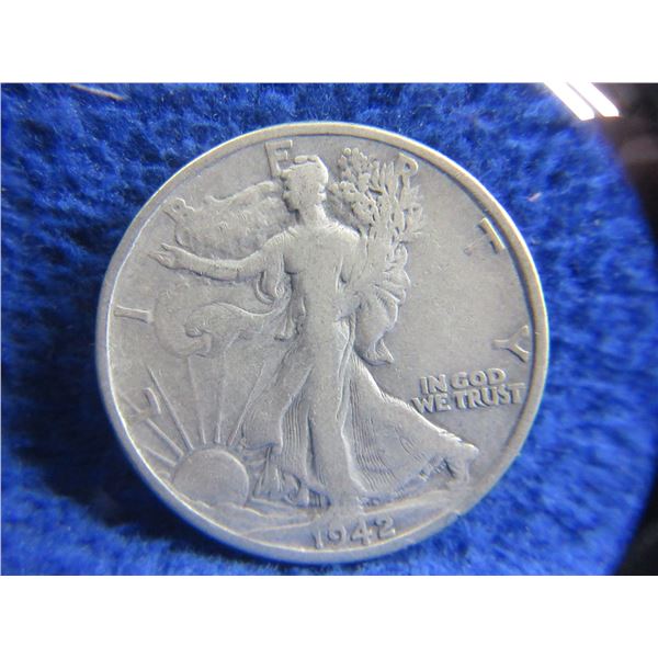 1942 USA "Walking Liberty Half Dollar" - .900 Silver