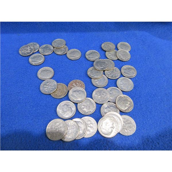 38 USA Dimes - 1940's - 1990's