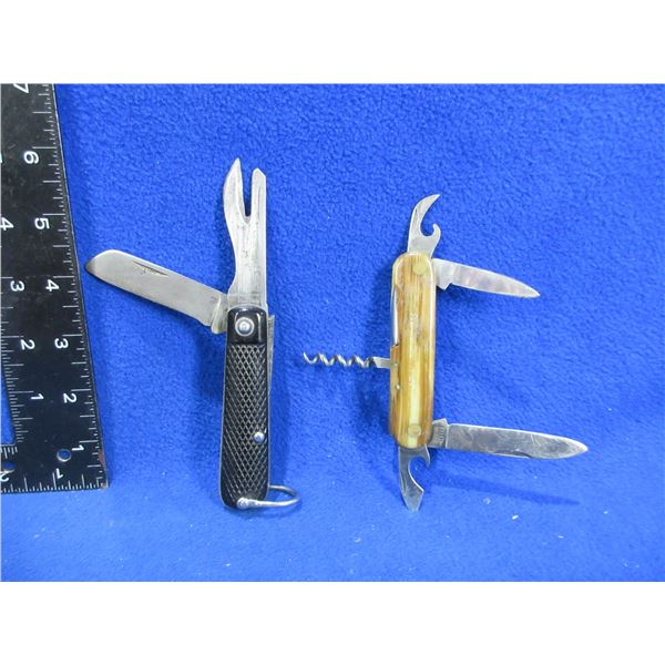 2 Vintage Folding Blade Pocket Knives - L. Wilson Sheffield, Eller Rostfrei