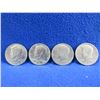 Image 1 : 4 - USA Half Dollar Coins "Kennedy Half Dollar" - 1971 x 2, 1976, 1989