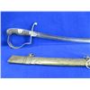 Image 2 : Unknown Sword with Engraving and Brass Scabbard - 31" Blade