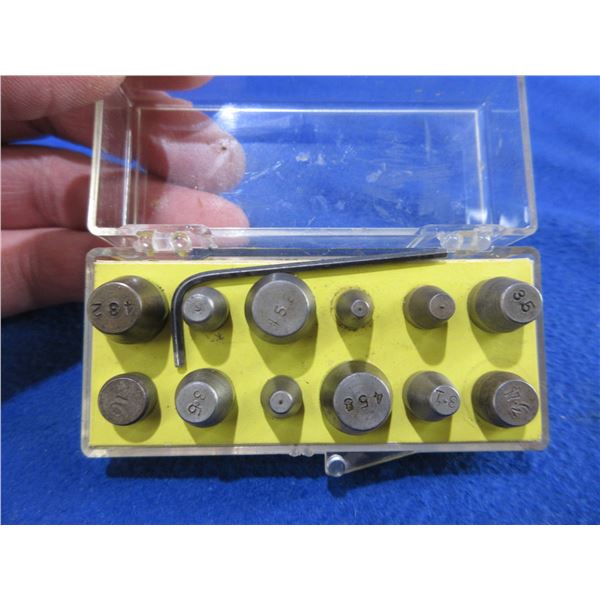 12 Forster Case Trimmer Pilots - 34, 31, 458, 26 x 2, 36, 10, 482, 452, 24, 27, 35