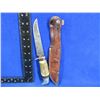 Image 1 : Vintage Buffalo Brand Ruko Solingen Fixed Blade Knife w/ Leather Sheath