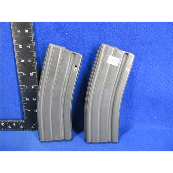 2 - .223/5.56 Nato AR-15 - 30 Round Magazines - Pinned to 5 - PAL Required
