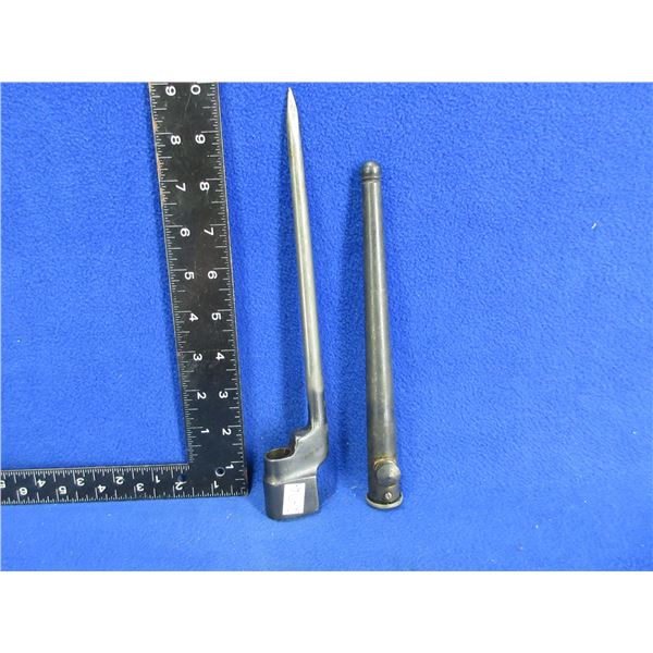 Lee Enfield No.4 Mk II Spike Bayonet with Sheath - Ser. # 4450