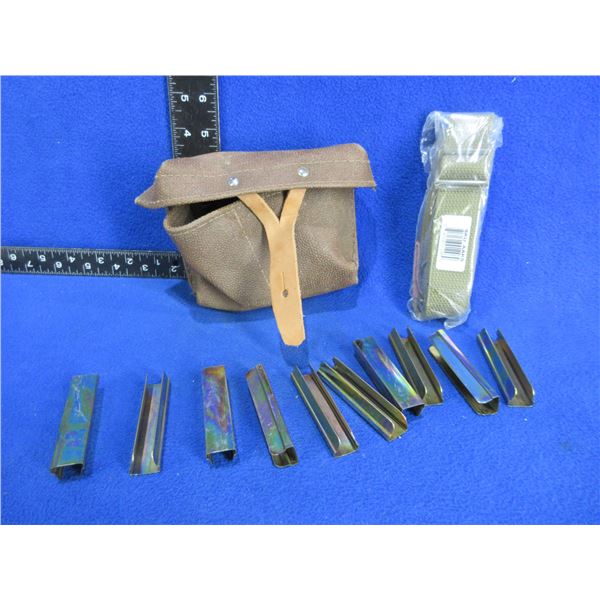 Mosin Nagant Ammo Pouch, Web Sling and 10 Stripper Clips