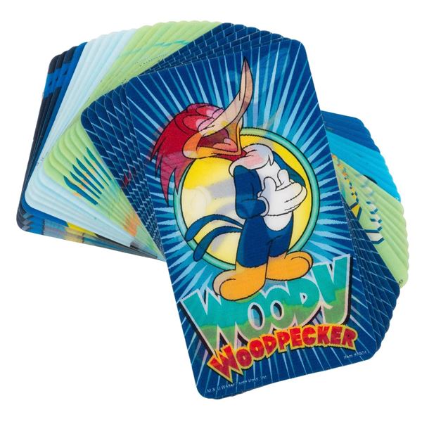 A Collection of Woody Woodpecker and Batman Lenticular Stickers.