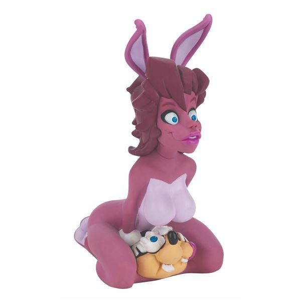 An Acid Sugar Cottontails Bubble Pink Figure.