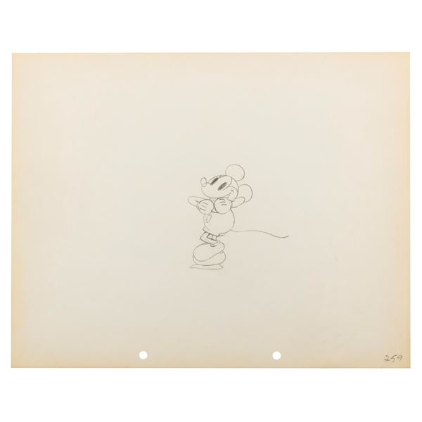 A Mickey Mouse "Around the World in 80 Minutes" Production Drawing.