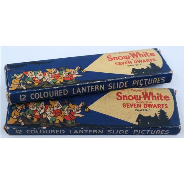 A Pair of Magic Lantern Snow White Glass Slide Sets.